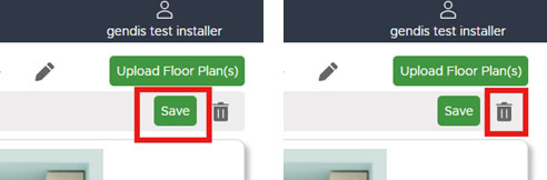 save edit and update floor plans