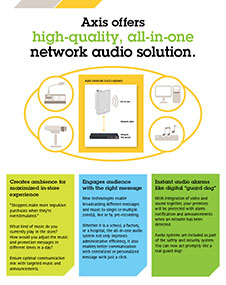 axis offers - high quality, all in one network audio solution