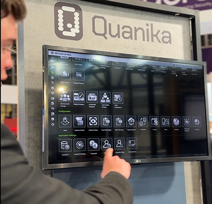 tv screen with quankia on