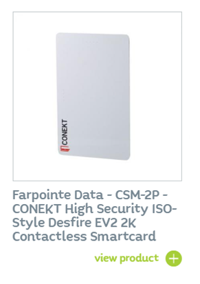 Farpointe Data - CSM-2P CONEKT High Security ISO-Style Desfire EV2 2K Contactless Smartcard