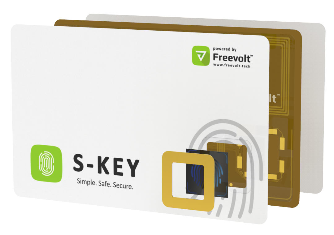 image of the S-Key card, showing each layer that makes it