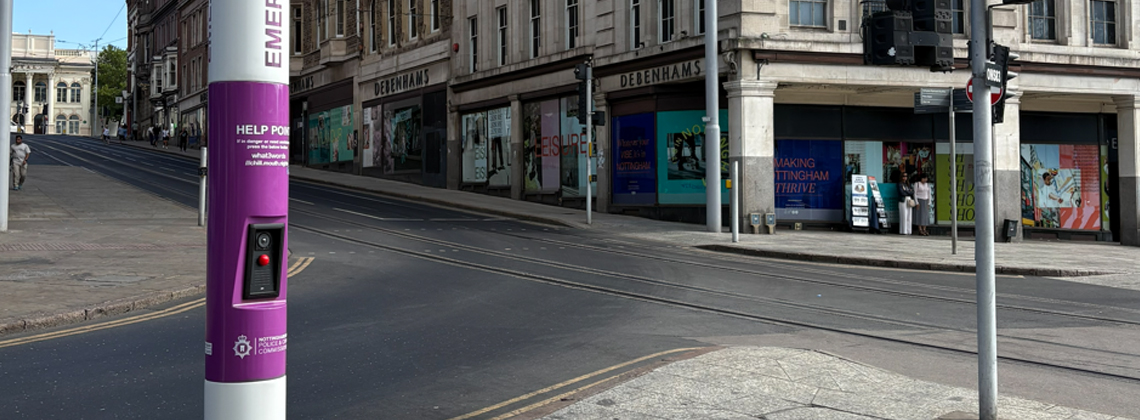 emergency help point on angel row nottingham