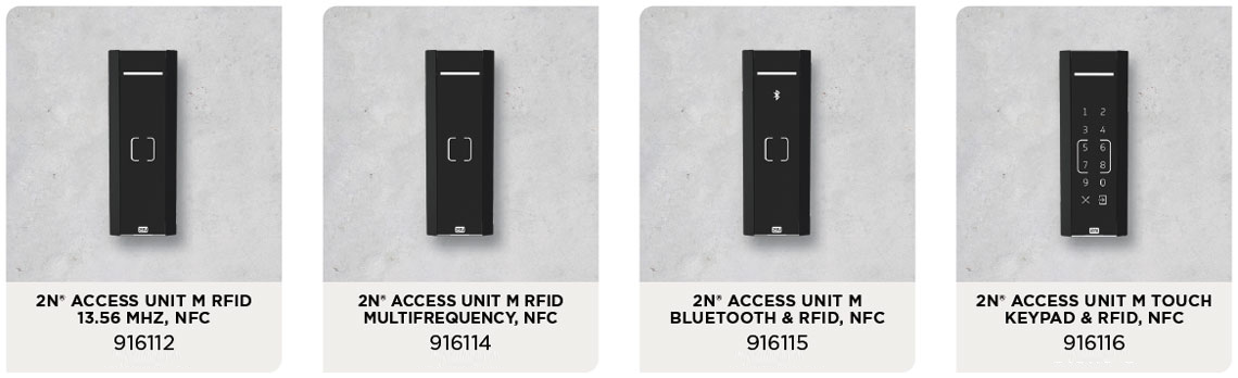 2N Access Unit M - mullion style access control units - full range