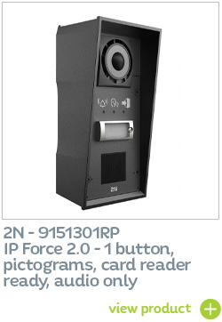 2N IP Force 2.0 - 1 button, pictograms, card reader ready, audio only 