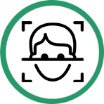 Face recognition access control icon