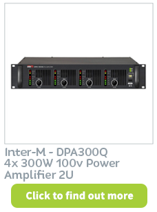 Inter-M 100v line Amplifier available at CIE Group