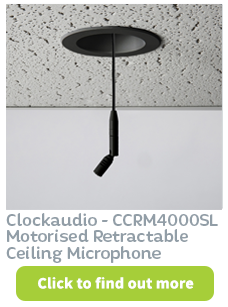 Motorised Retractable Ceiling Microphone available at CIE
