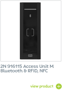 2N 916115 mullion style Access Unit with Bluetooth, RFID, NFC