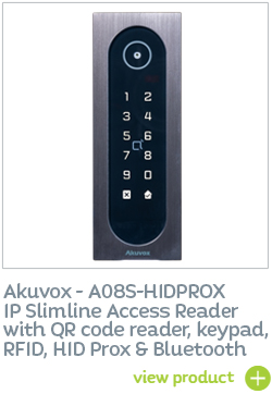 Akuvox A08 slimline access reader with HID Proximity credentials