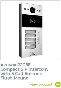 Akuvox R20BF Compact IP Intercom - flush mount