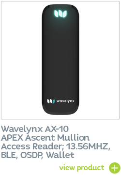 Wavelynx AX-10 APEX Ascent Mullion Access Reader