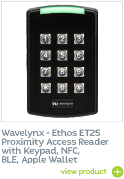 Wavelynx - ET25 Proximity Access Reader with Keypad, NFC, BLE, Apple Wallet