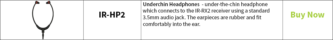 Contacta IR-HP2 Underchin Headphones