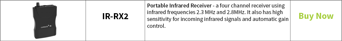 Contacta IR-RX2 Portable Infrared Receiver