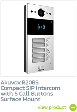 Akuvox R20BS SIP Intercom with 5 Call Buttons