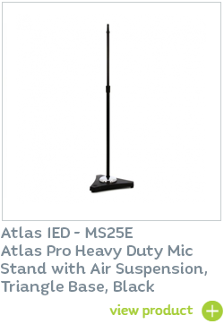 Atlas heavy duty black microphone stand available at CIE Group