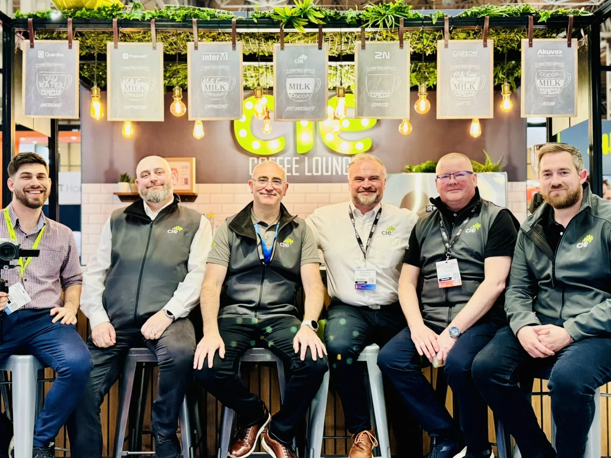 CIE team together at a trade show
