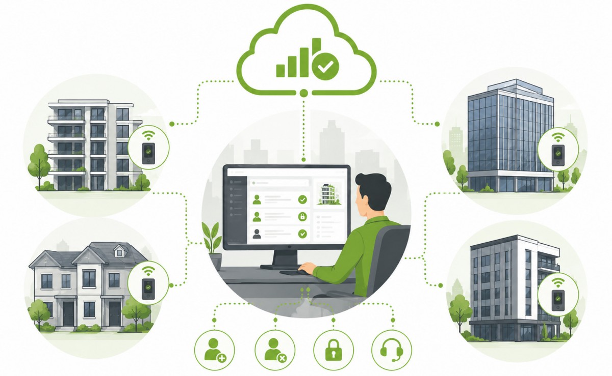 Smart building management dashboard concept