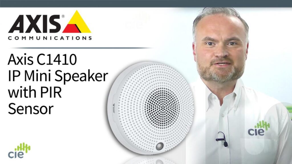 Axis C1410 supports automated messaging for social-distancing and COVID-secure procedures