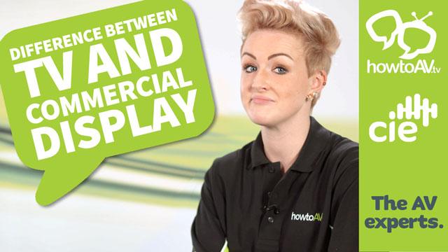 What is the difference between a TV and a commercial screen?