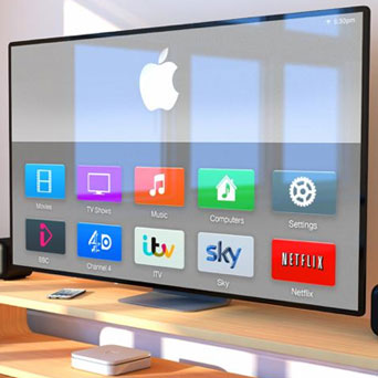 Apple TV television screen