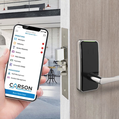 dormakaba Saffire LX supports Carson Living integration