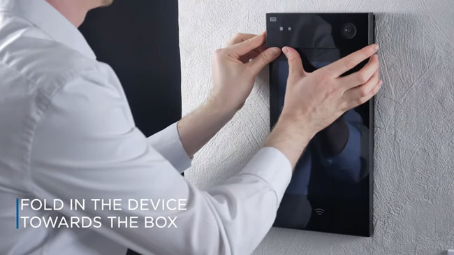 2N IP Style - fold in the device towards the flush mounting box
