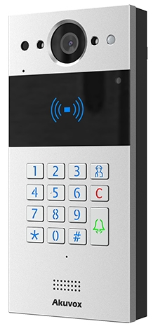 Compact SIP Intercom with Key Pad (Video & Card reader), incl. Surface Mount Backbox