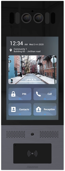 Touchscreen Android SIP Intercom with Facial recognition and Anti-Counterfeit
