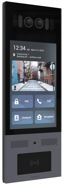 Touchscreen Android SIP Intercom with Facial recognition and Anti-Counterfeit