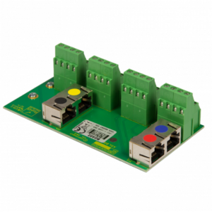 P-RJ45 DIN TERMINAL BREAKOUT ADAPTER - FOUR PORT - STRAIGHT THROUGH