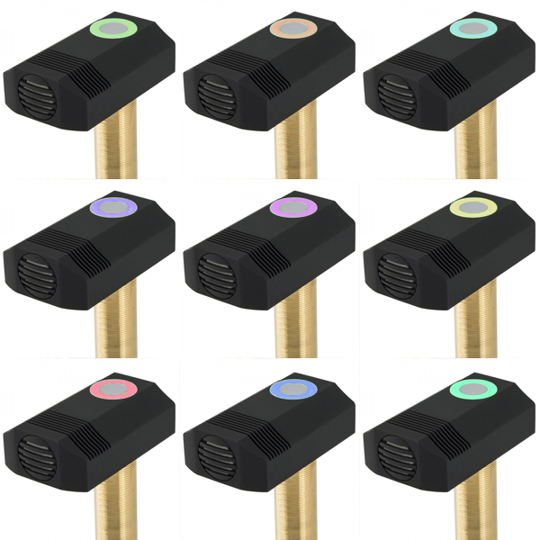 1 Element Boundary Layer Microphone with programmable RGB LED Touch Switch. Nickel