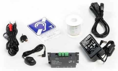 Induction Loop Amplifer for small room, incl. PSU & 2 stickers