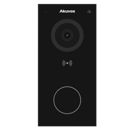 Smart Doorbell with 1 Call Button - Camera, RFID, BLE, Wifi, Surface Mount, black