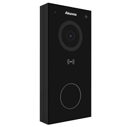 Smart Doorbell with 1 Call Button - Camera, RFID, BLE, Wifi, Surface Mount, black