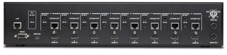 8X8 HDMI HDBaseT Matrix with POC