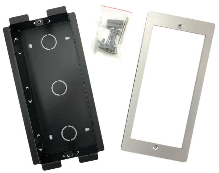 Compact IP Door Intercom Unit with 5 Buttons (Video & Card reader), incl. Surface Mount Plate