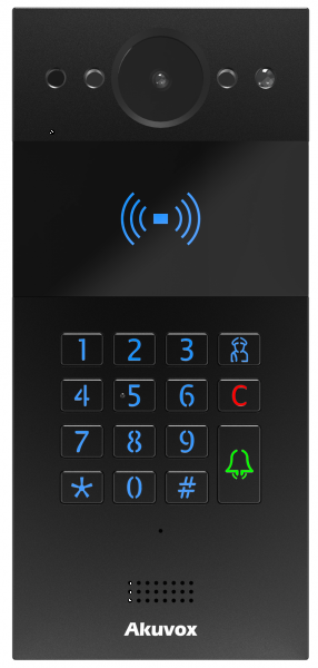 Compact SIP Intercom with Key Pad (Video & Card reader), incl. Surface Mount Backbox