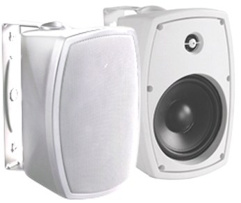 Pair 30W 100V/8ohm Indoor/Ooutdoor Cabinet Speaker,White