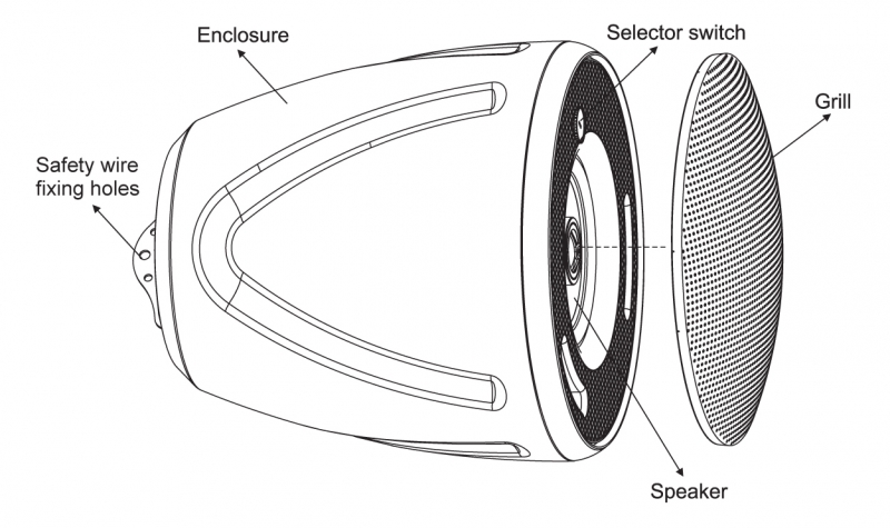 Suspended IP Speaker 80w 8ohms