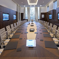 Wedmore Suite uses Clockaudio ARM102 Retracta Microphones