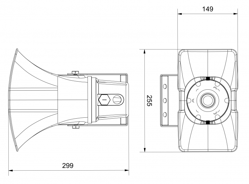 Zenitel IP Speaker Wallmount Cabinet