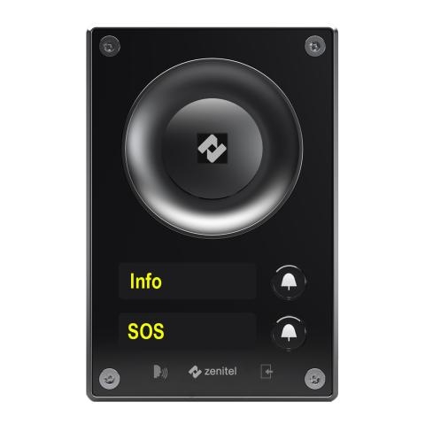 Turbine IP Intercom Station in high visibility yellow, 1 call button, 10W speaker