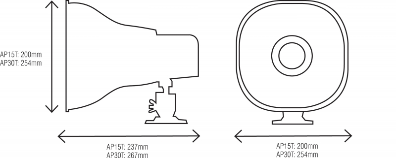 15W HORN SPKR (25/70/100V)