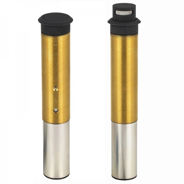 Motorised Retractable Through-Desk Microphone, Cardioid, Black