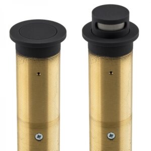 Motorised Retractable Through-Desk Microphone, Cardioid, Black
