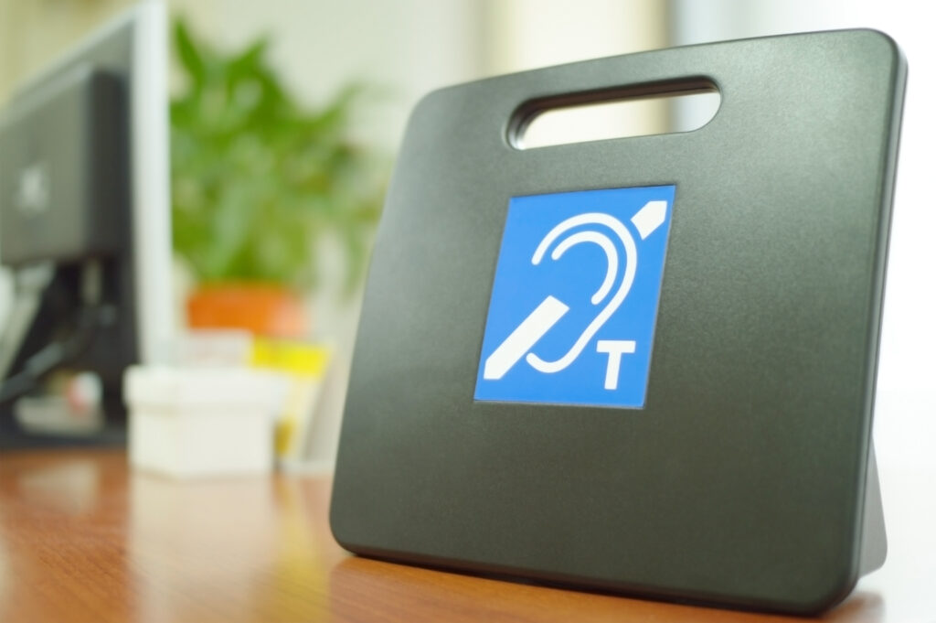 Assistive listening induction loop sign