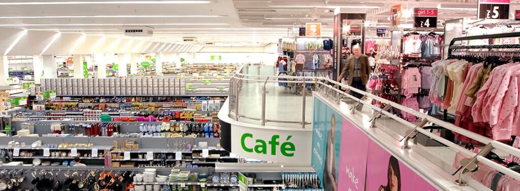 ASDA Basildon flagship supermarket interior