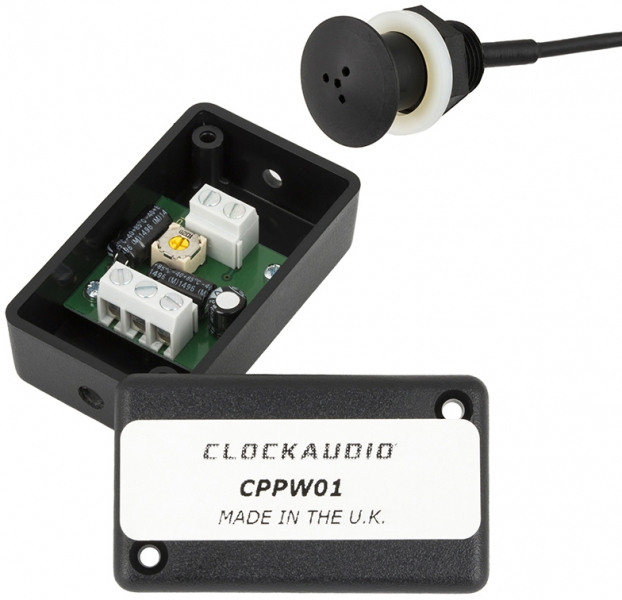 Ceiling-mount omni Microphone, Black, incl. CPPW Phantom Power Adapter