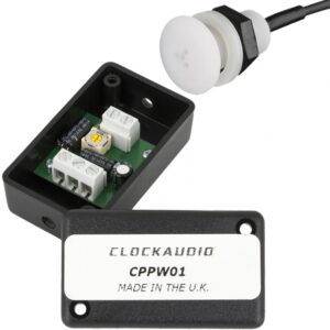 Ceiling-mount omni Microphone, White incl. CPPW Phantom Power Adapter